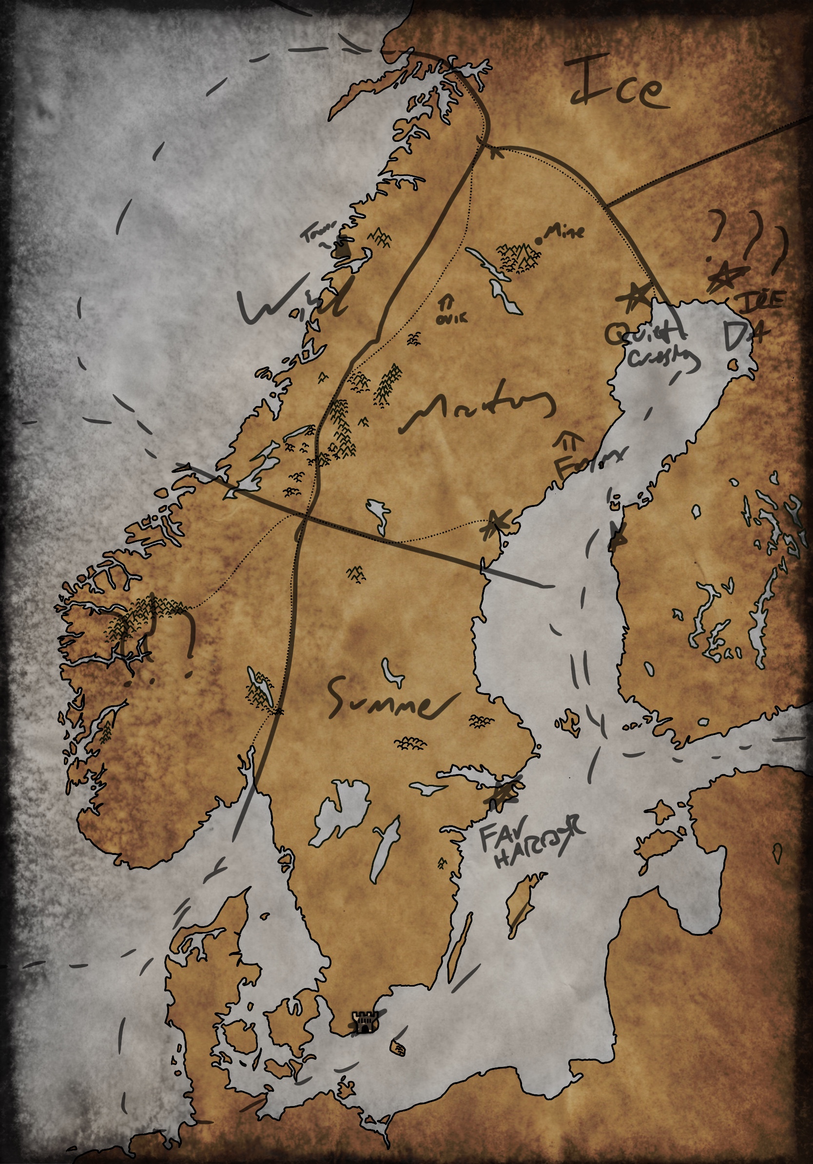 Work-in-progress map of the kingdoms